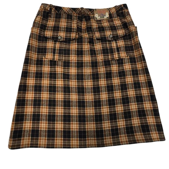 Dolce & Gabbana Plaid Skirt SZ 44 ITÀLY NEW